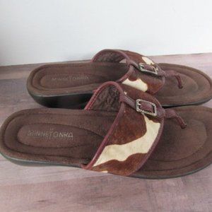 Minnetonka Leather Sandals sz 10 Sandals Pony Hair